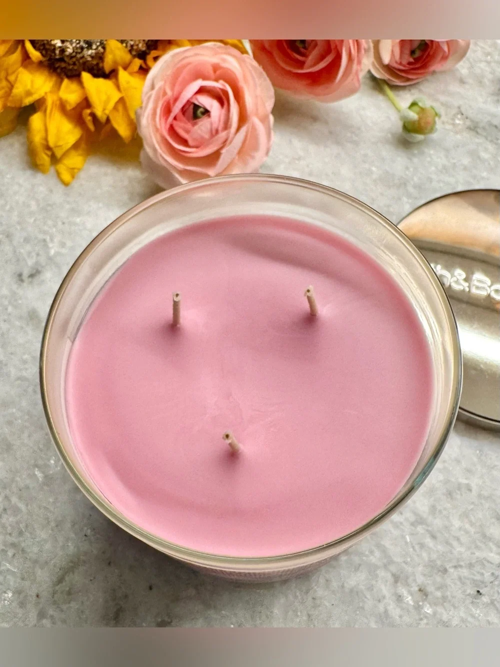 New Bath & Body Works 3-Wick Black Cherry Merlot Candle 14.5oz Pink Shell Design